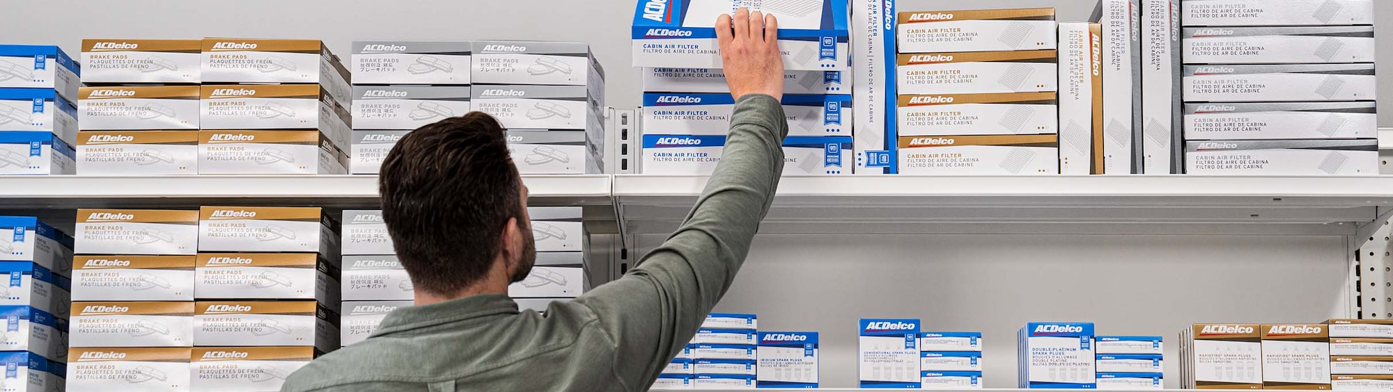 Video Thumbnail of a Man Putting ACDelco Boxes in Shelves
