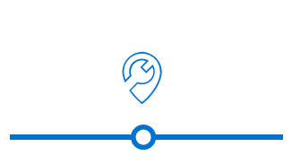 Icon of a Wrench Symbol with Part of a Timeline at the Bottom