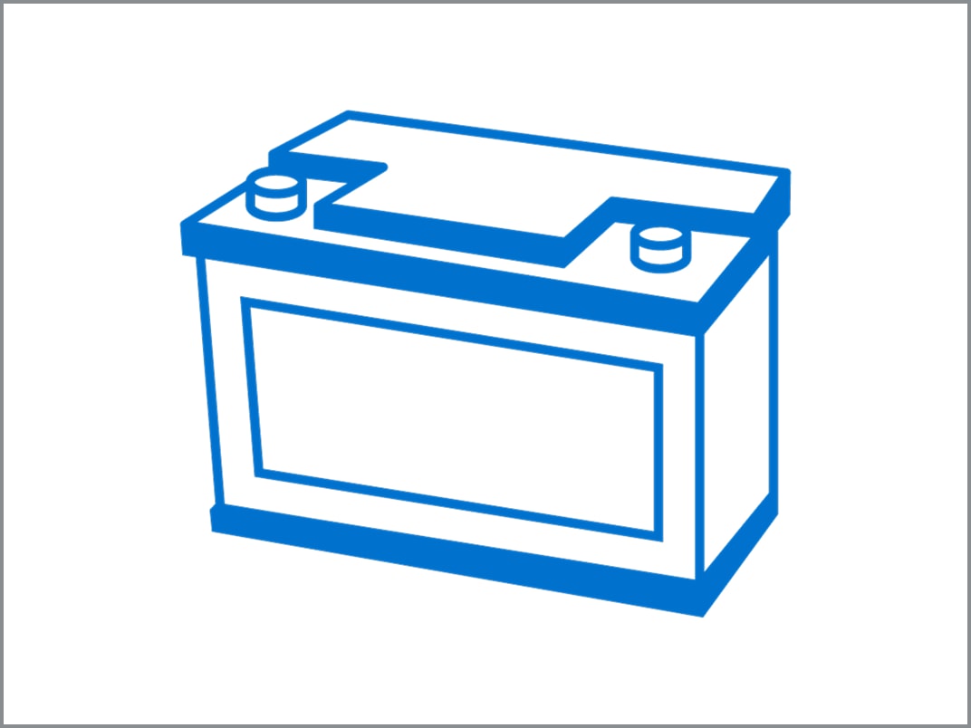A Graphic Showing a Simple Depiction of a Car Battery.