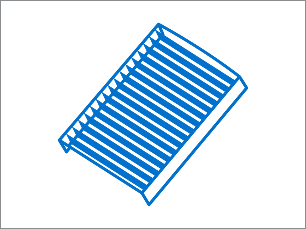 A Graphic Showing a Simple Depiction of a Car Air Filter.