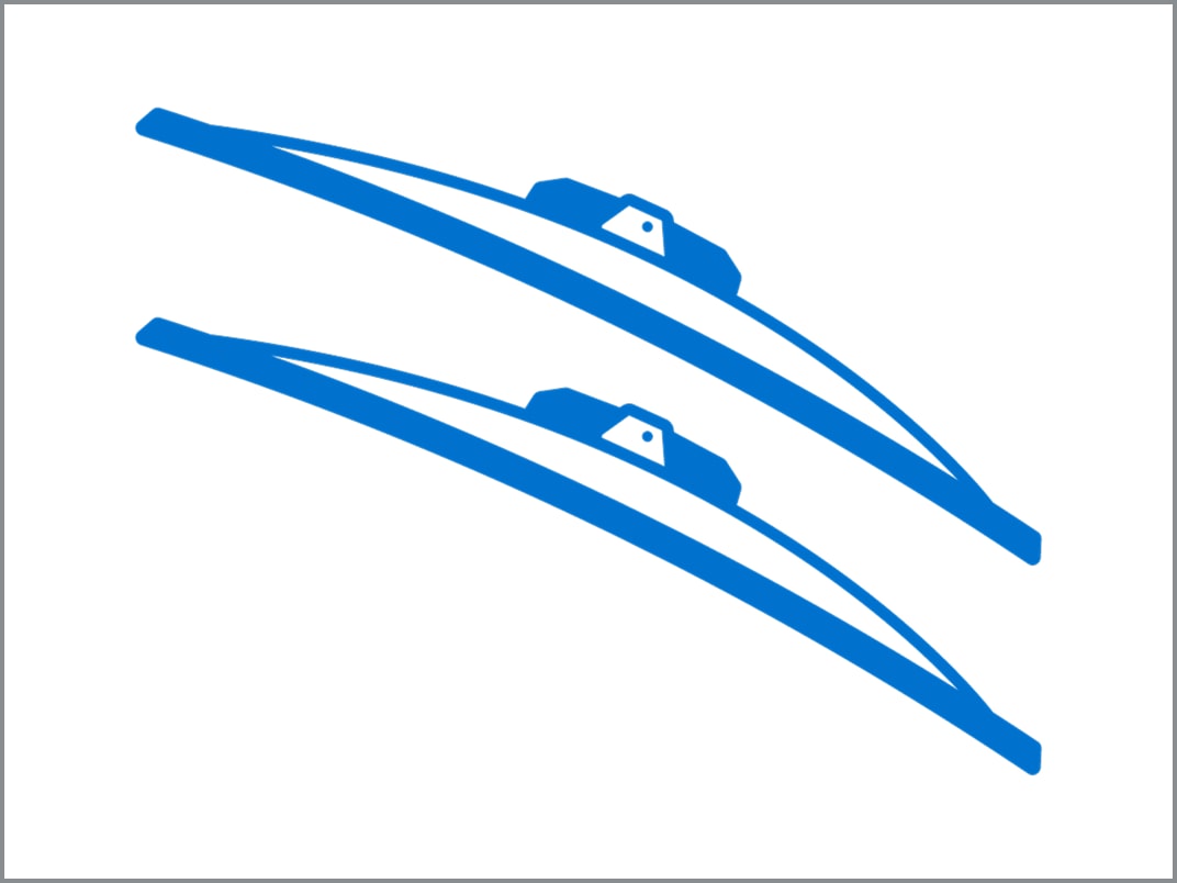A Graphic of a Simple Depiction of a Pair of Windshield Wipers.
