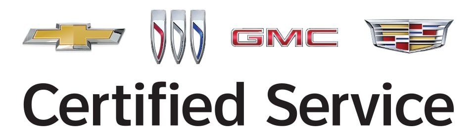 Chevrolet, Buick, GMC and Cadillac Certified Service Logos