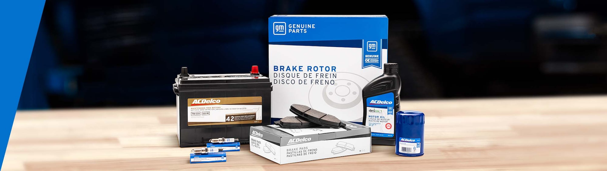 ACDelco batteries, filters and GM Genuine Parts on display