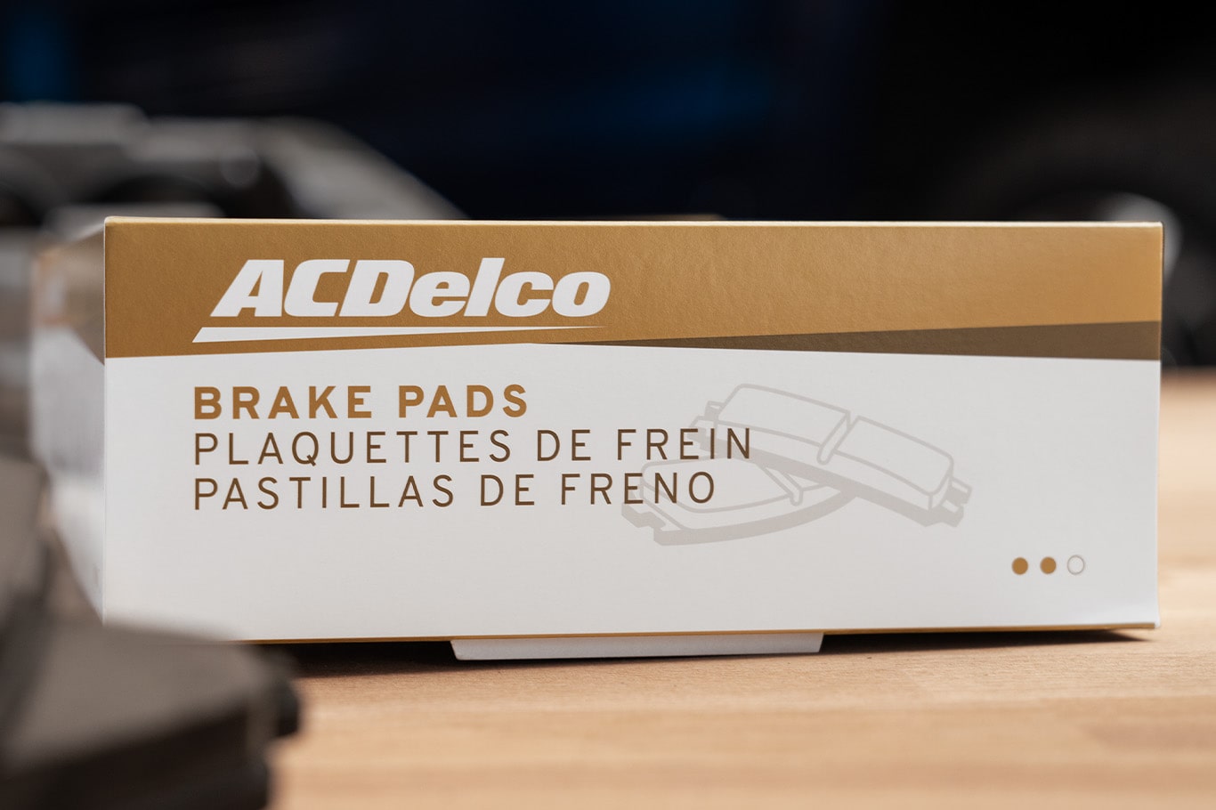 Close-up of an ACDelco Package of a Brake Pad
