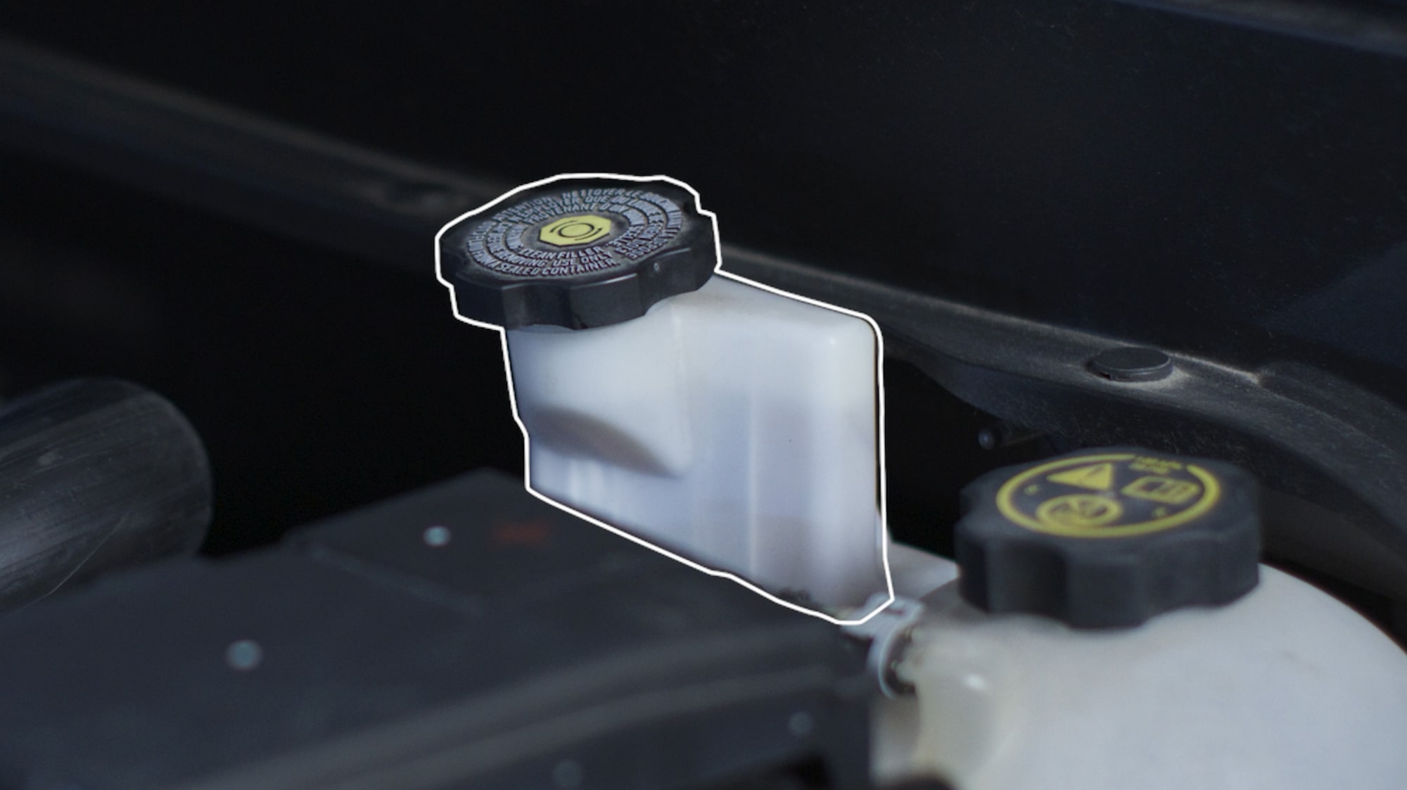 Close-up of Brake Cylinder Caps in a Vehicle