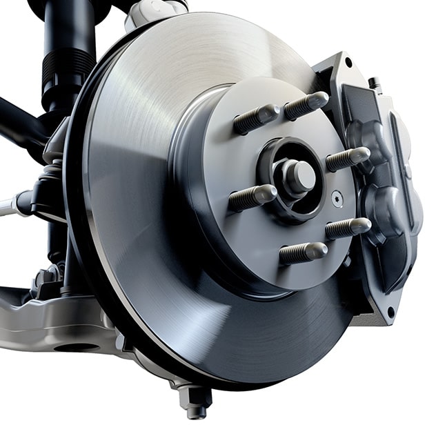 Close-up of an Anti-Lock Part for a Brake Rotor