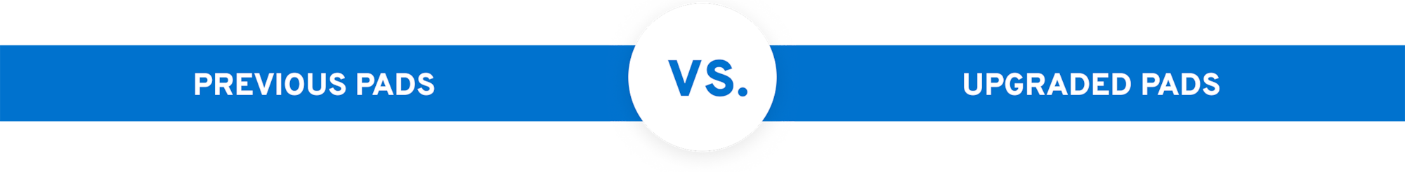 A Graphic Labeled Previous Pads Vs. Upgraded Pads