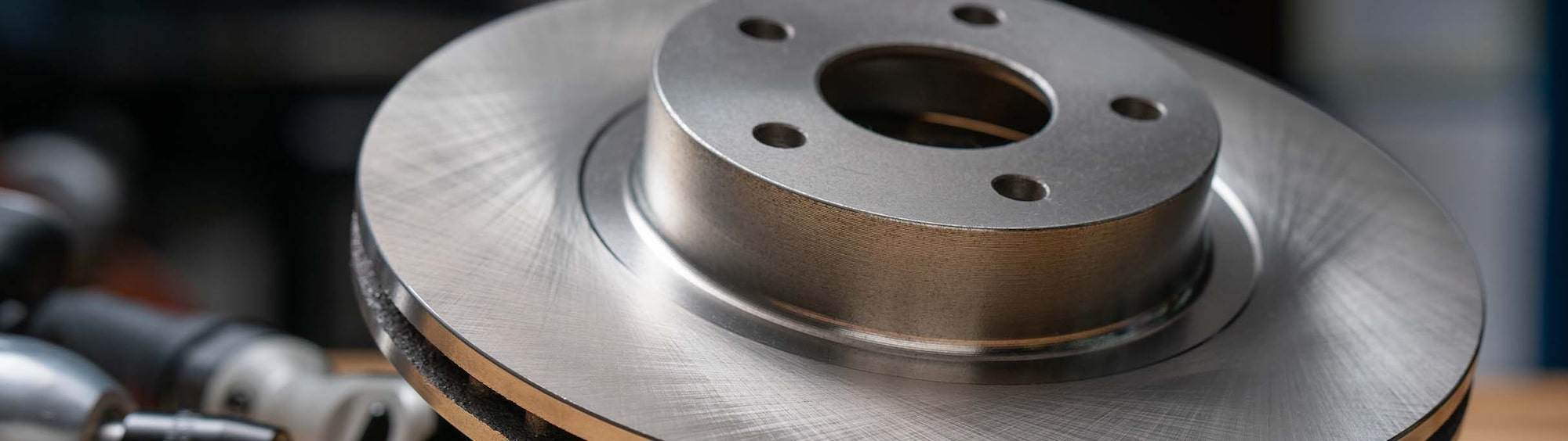 Close-up of a Steel Rotor for GM Parts