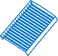 A Blue Drawing of a Air Filter.