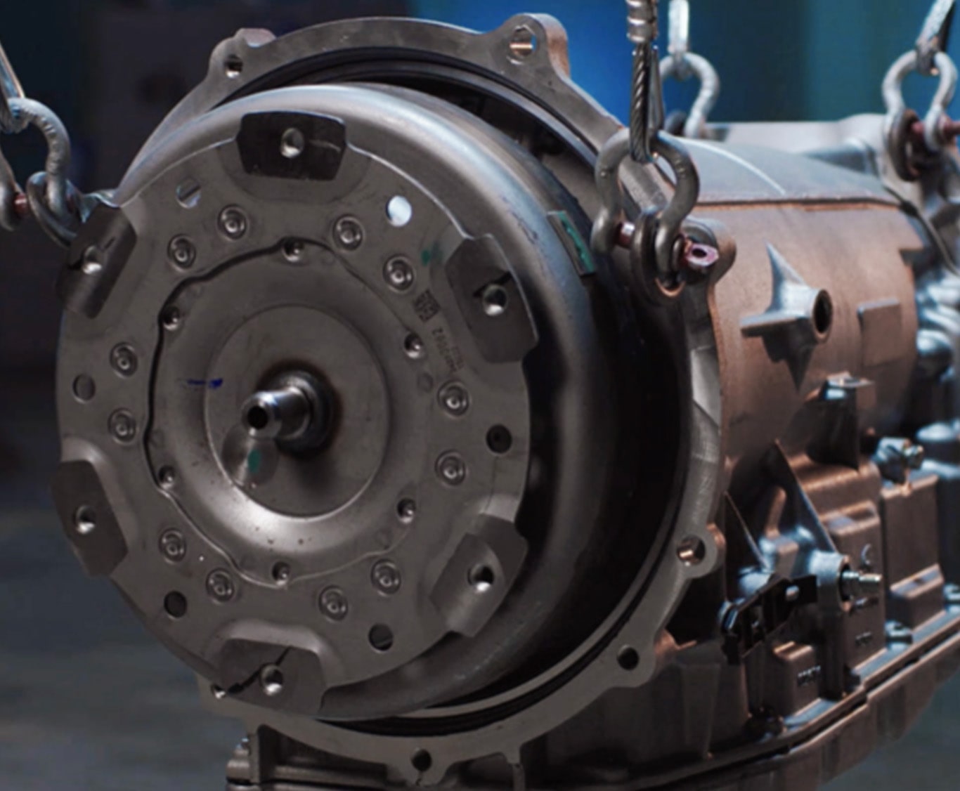 Video Thumbnail of a Three Quarters View of an Old Engine  Hanging by the Steel Hook