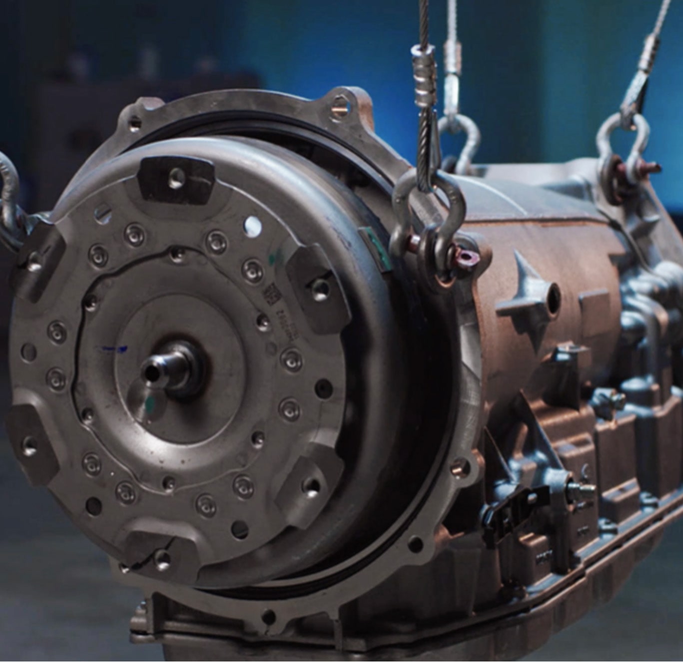Video Thumbnail for a Three Quarters Closeup of a Motor of a Vehicle