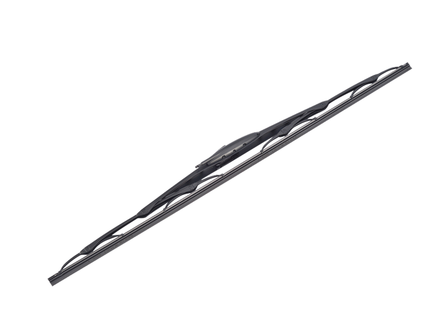 A View of a Black Windshield Wiper Blade