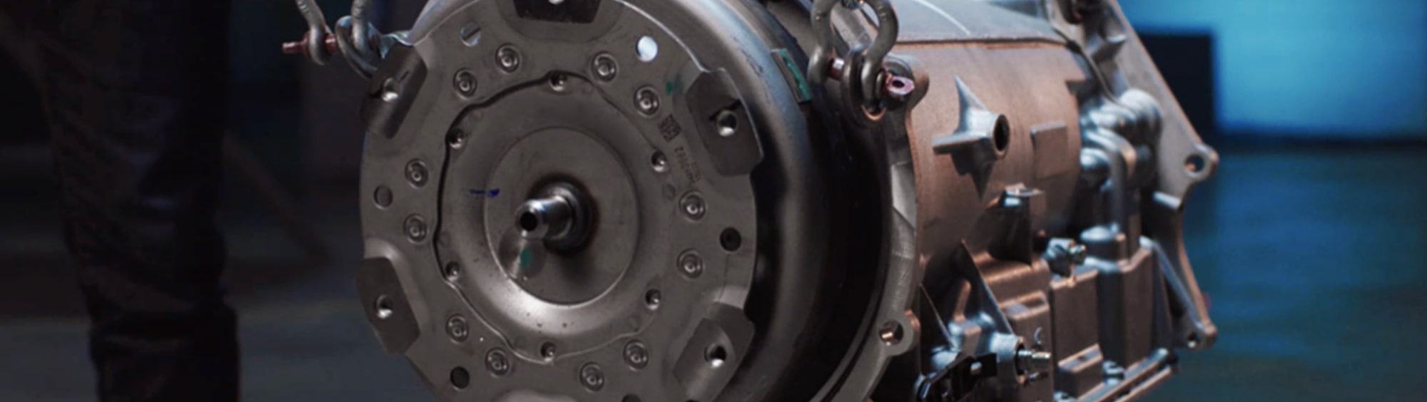 Video Thumbnail for a Three Quarters Closeup of a Motor of a Vehicle