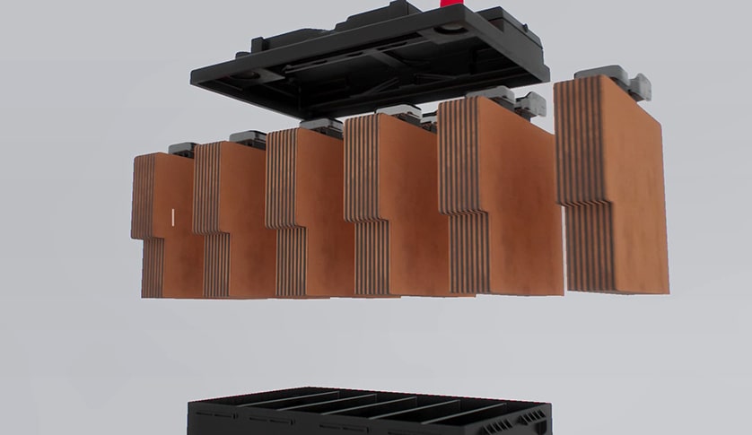 Video Thumbnail of a 12 Volt AGM Battery Separated into Different Parts